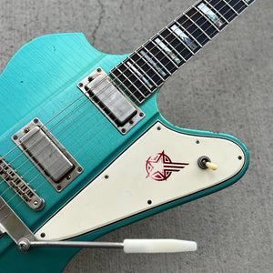 2012 Washburn USA Custom Shop PS2012 Paul Stanley Time Traveler Starfire Prototype #2 Twilight Turquoise Relic