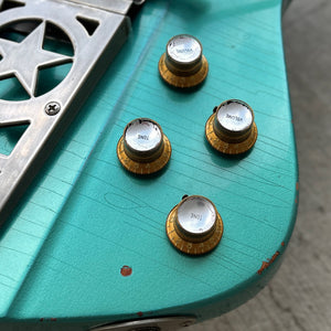 2012 Washburn USA Custom Shop PS2012 Paul Stanley Time Traveler Starfire Prototype #2 Twilight Turquoise Relic