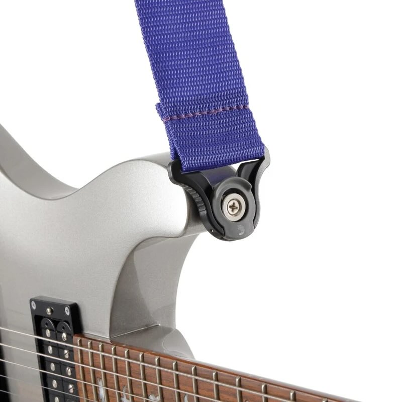 D'Addario Auto Lock Guitar Strap Poly Purple PWSAL403