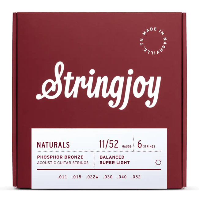 Stringjoy SJ-NB1152 Acoustic Guitar Strings Naturals Super Light - 11-52