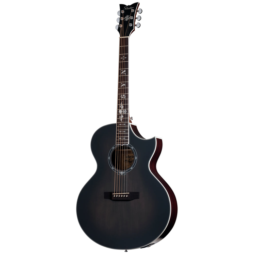 Schecter Synyster Gates Acoustic Electric Transparent Black Burst Satin