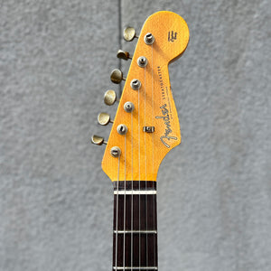 2024 Fender Custom Shop 1960 Stratocaster Heavy Relic Rosewood Fingerboard Aged Sonic Blue over 3-Colour Sunburst