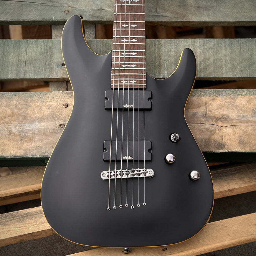 2025 Schecter Demon-7 7-String Aged Black Satin