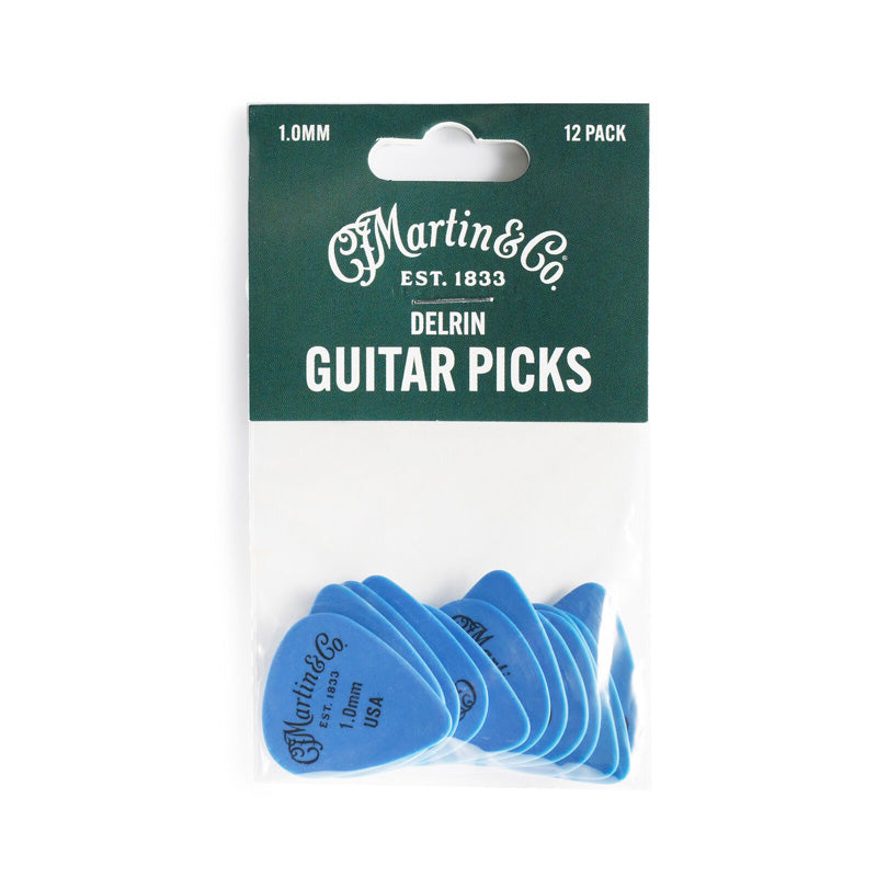 Martin Delrin Blue 351 Pick Pack (12) 1.0mm 18A0156