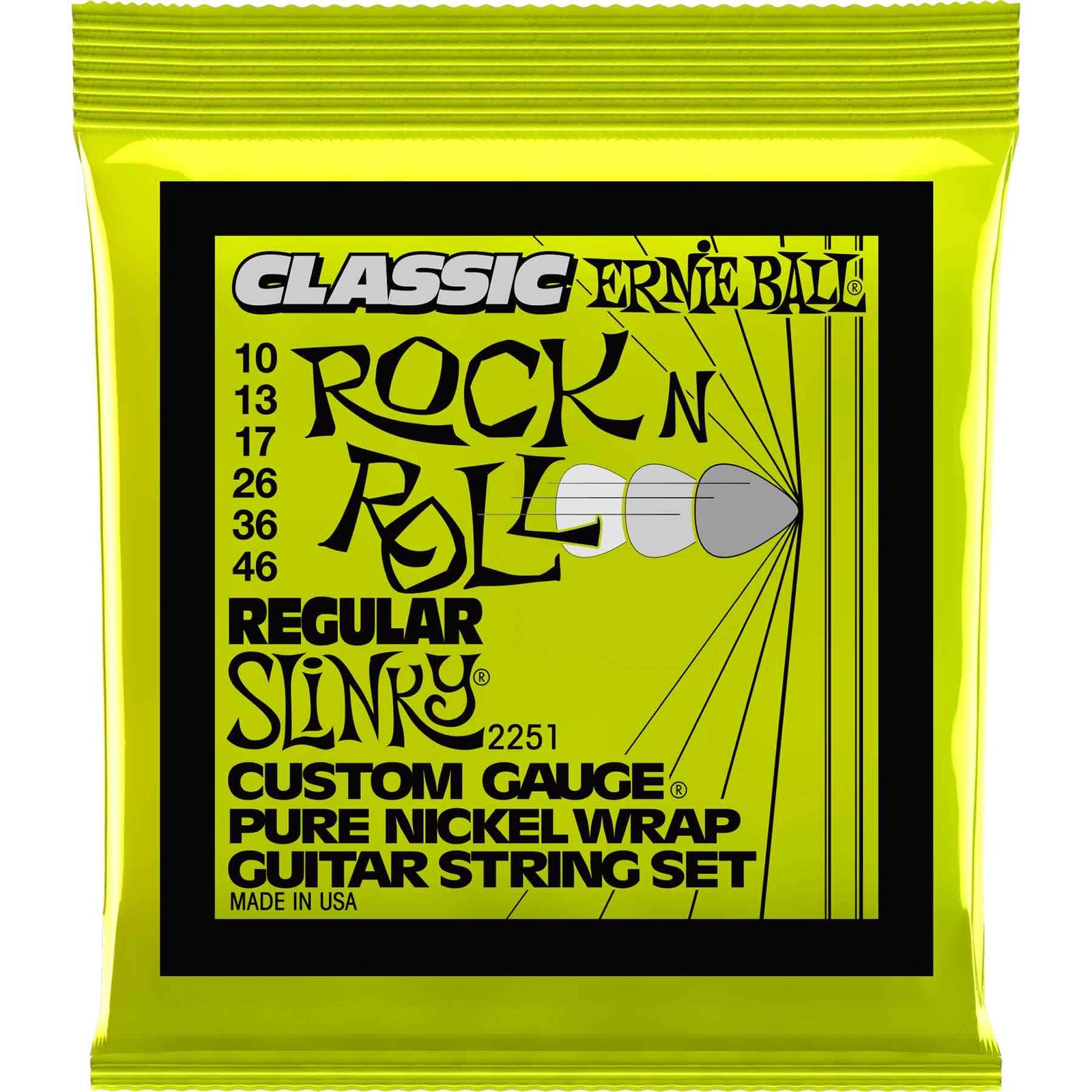 Ernie Ball Classic Rock N Roll Nickel Regular Slinky 10-46
