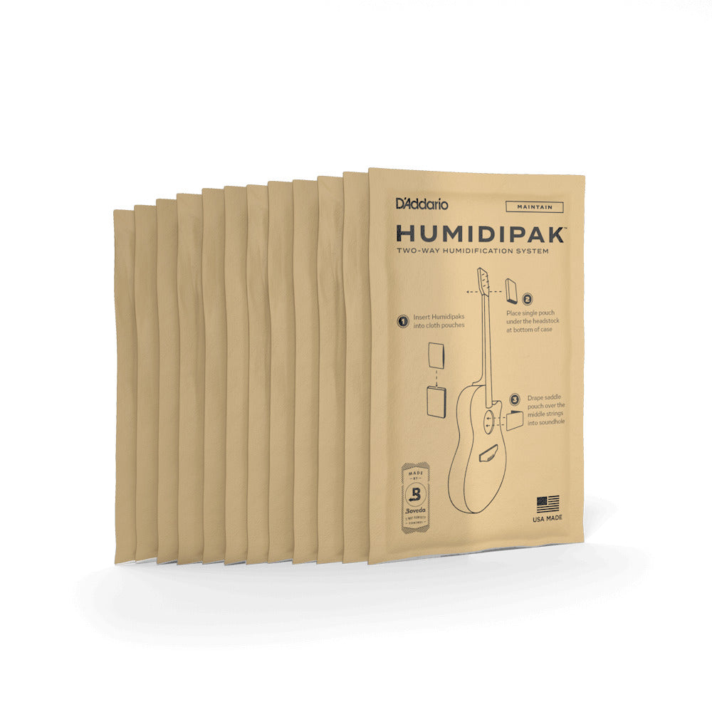 D'Addario Humidipak Replacement 12-Pack Humidity Control for Guitar PW-HPRP-12