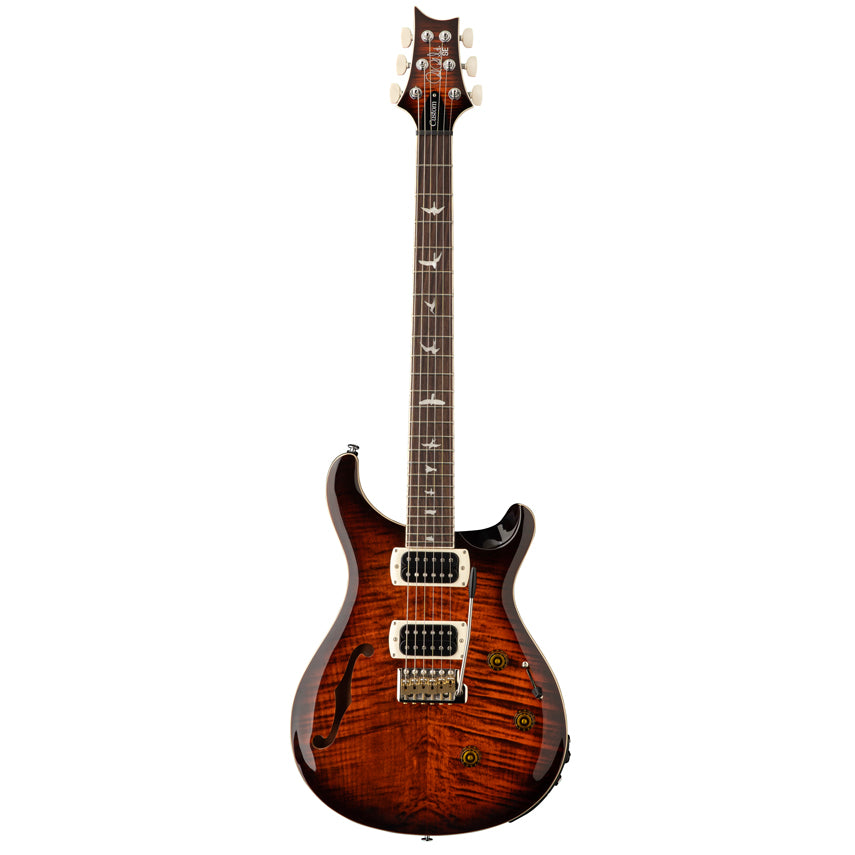 Paul Reed Smith (PRS) SE Custom 24 Semi-Hollow Piezo Orange Tiger Smokeburst w/Gig Bag