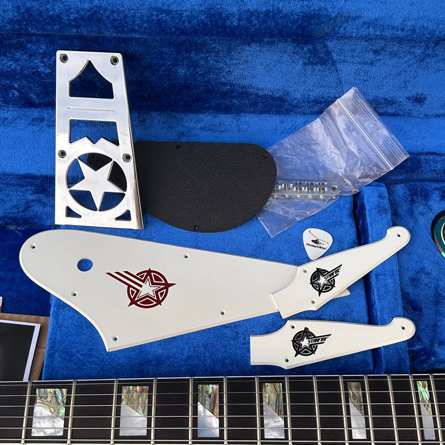2012 Washburn USA Custom Shop PS2012 Paul Stanley Time Traveler Starfire Prototype #2 Twilight Turquoise Relic