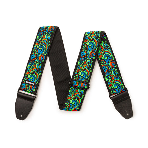Dunlop Jimi Hendrix Blacklight Love Drops Blue Strap JH27