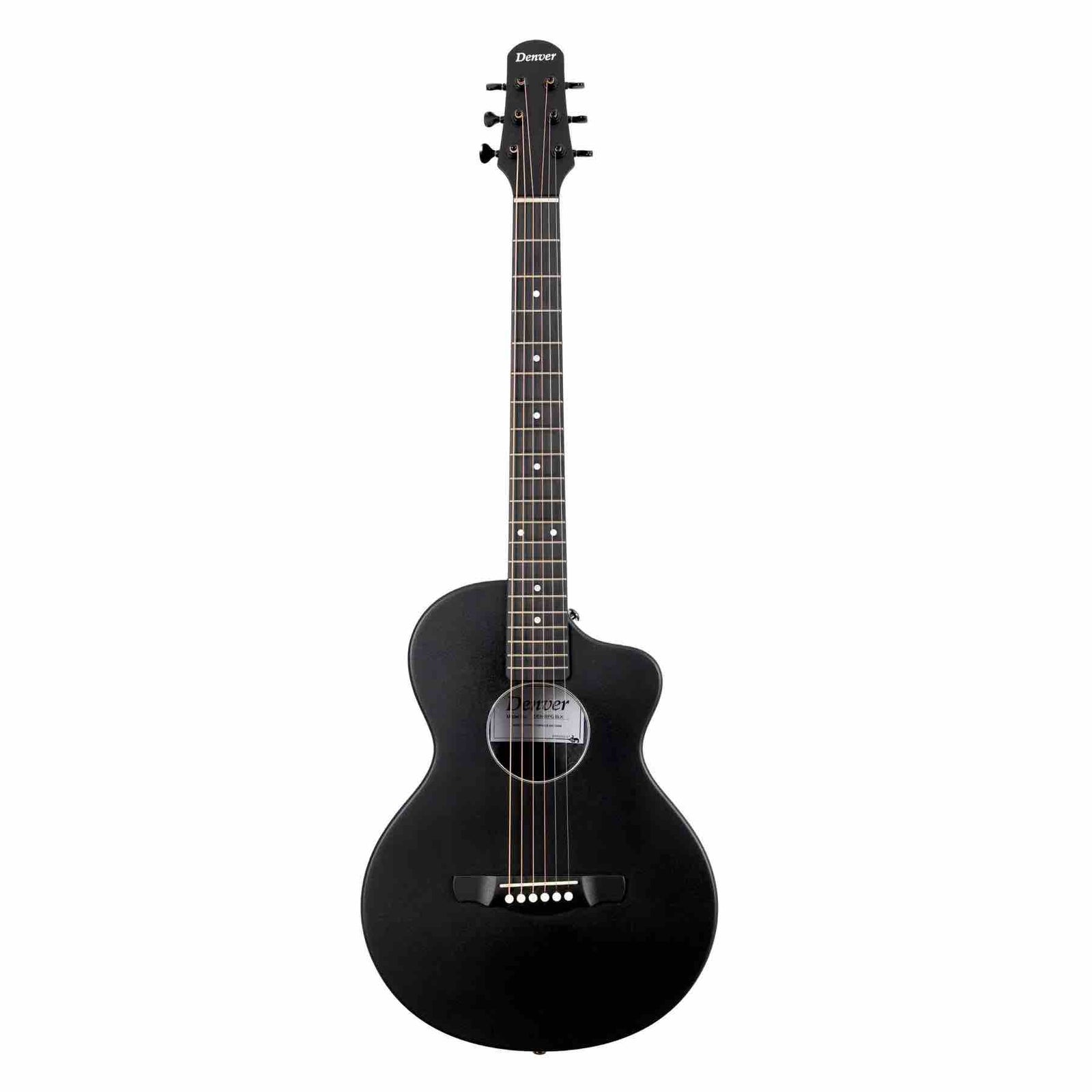Denver Weatherproof Carbon Fiber Steel String Acoustic Guitar with Gigbag - Satin Black