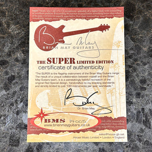 2014 BMG Brian May Super Antique Cherry - Limited Edition With Signed COA