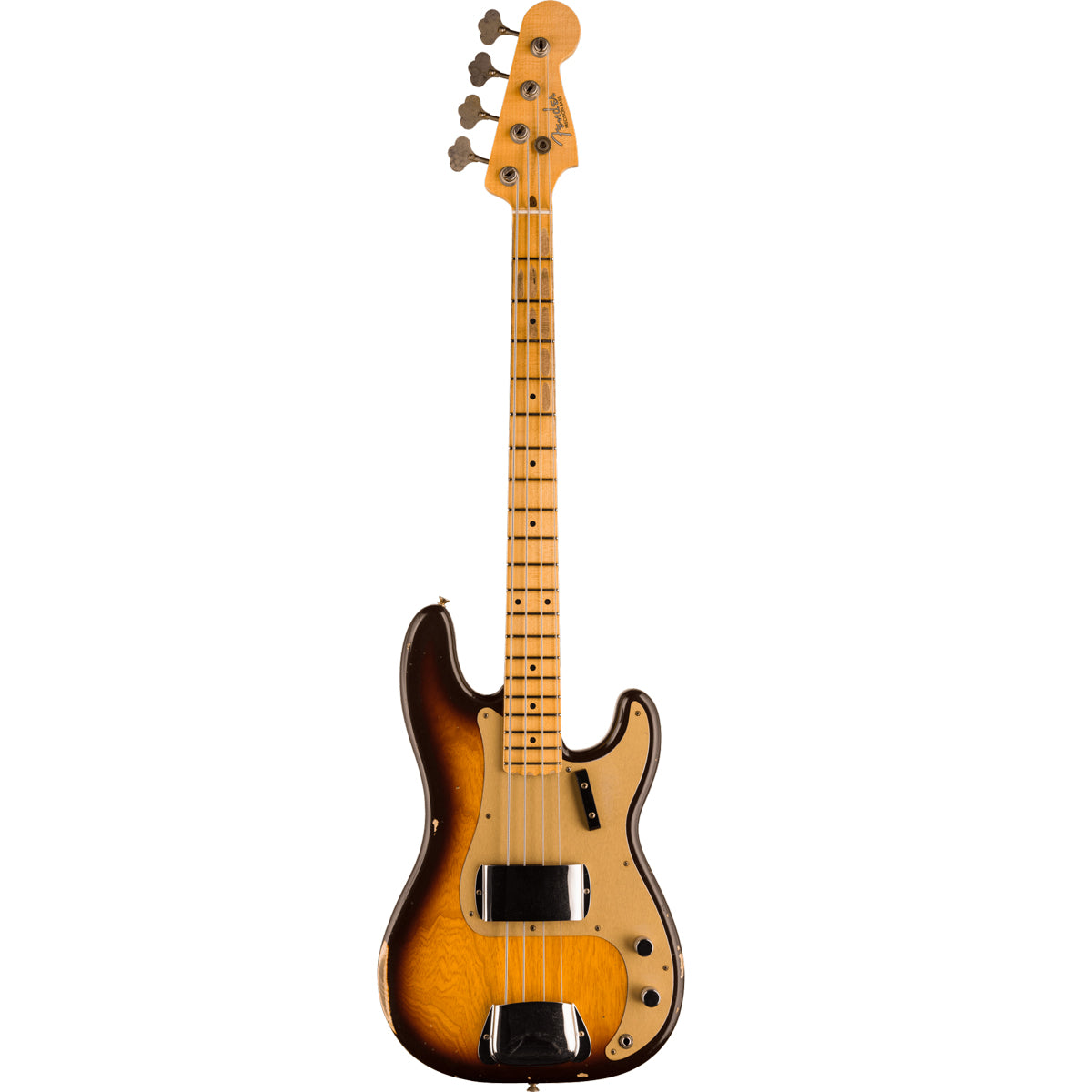 Fender Custom Shop 1958 Precision Bass Maple Fingerboard Super Faded Aged Chocolate 3-Colour Sunburst