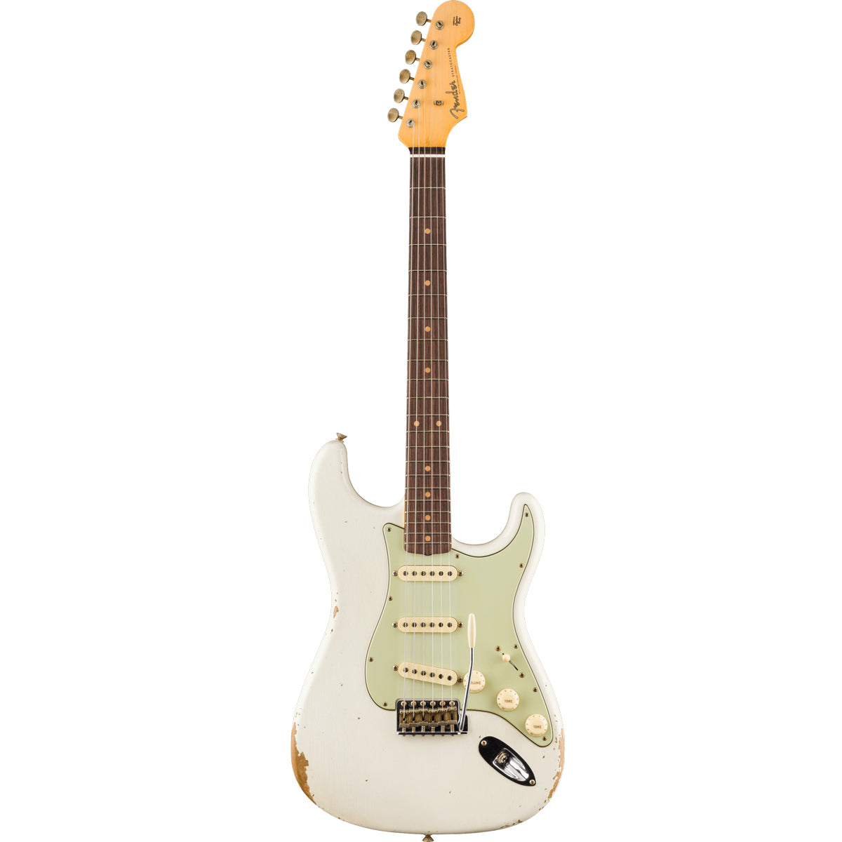Fender Custom Shop 1962 Stratocaster Relic Rosewood Fingerboard Olympic White