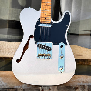 USED Sire T7TV-SILVER Larry Carlton Signature RH Semi-Hollowbody Guitar - Silver W/Bag