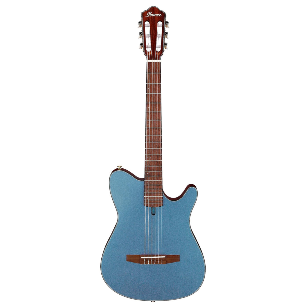 Ibanez FRH10NIBF, Thinline Nylon Acoustic Electric Guitar - Indigo Blue Metallic Flat