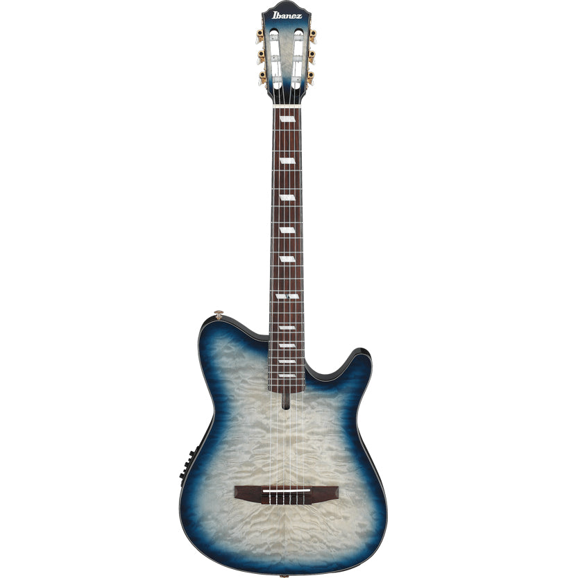 Ibanez FRH20 Nylon Acoustic/Electric Guitar - Cosmic Blue Sunburst Low Gloss