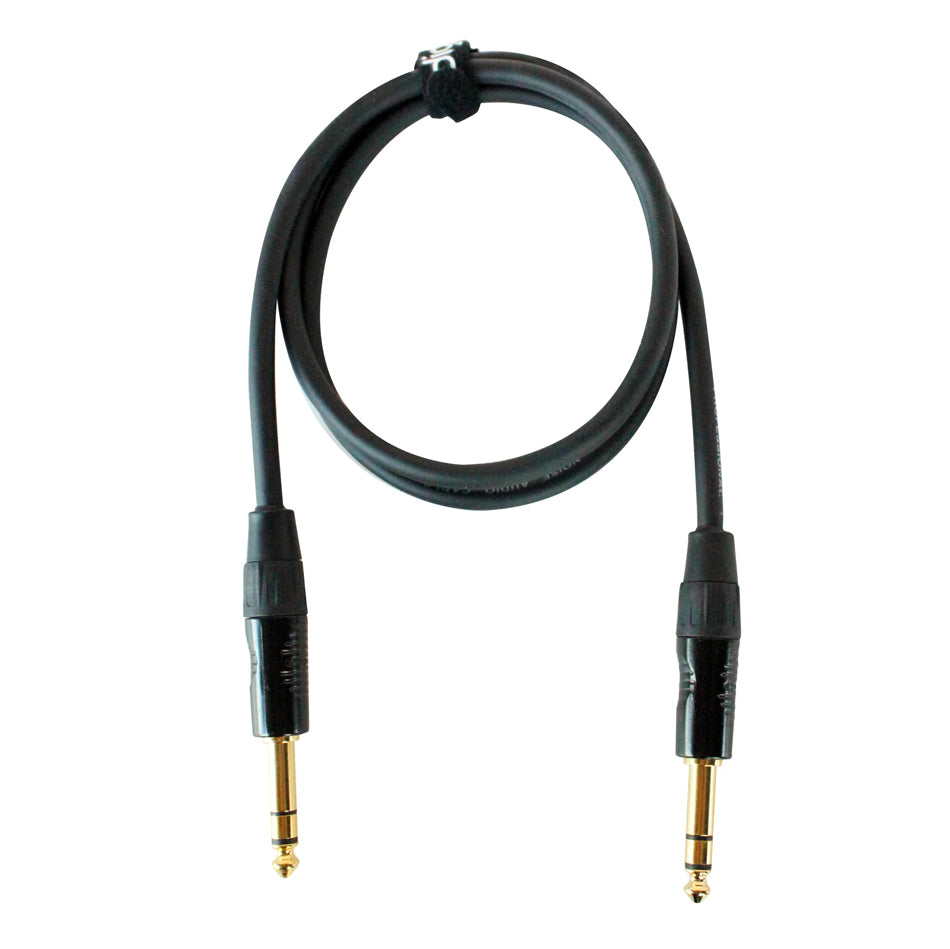 Digiflex HSS-6 6 Foot Pro Patch Cable -Black/Gold TRS Connectors