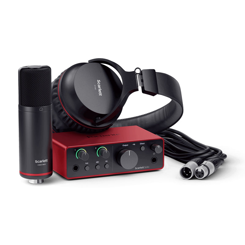 Focusrite Scarlett Solo Studio 4th Gen with Mic and Headphones
