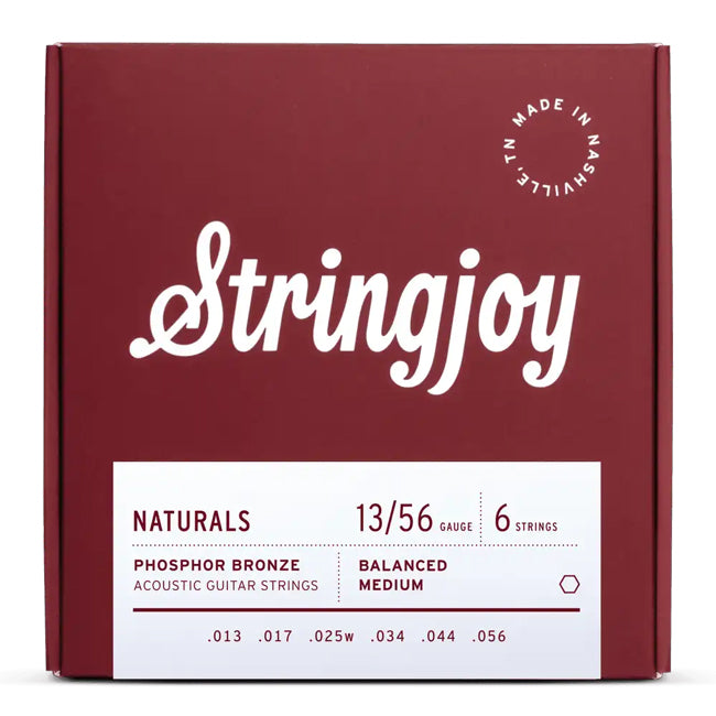 Stringjoy SJ-NB1356 Acoustic Guitar Strings Naturals Balanced Medium - 13-56