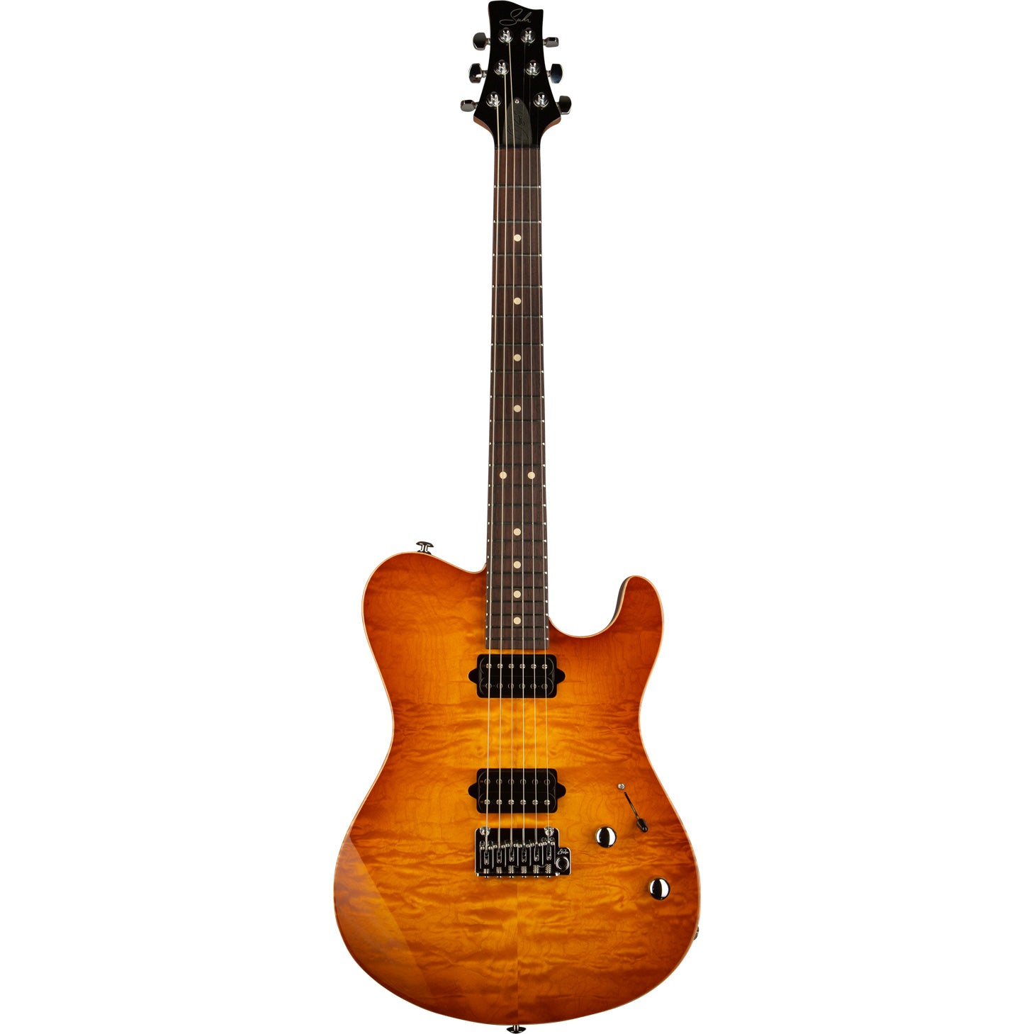 Suhr Oso Short Scale Alder Figured Maple Tea Burst w/Travel Pro Case