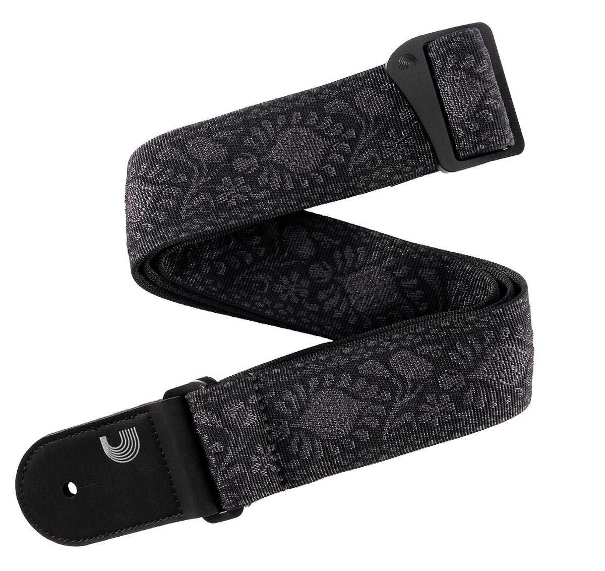 D'Addario Woven Guitar Strap, 50TB01 Monterey Black Tubular