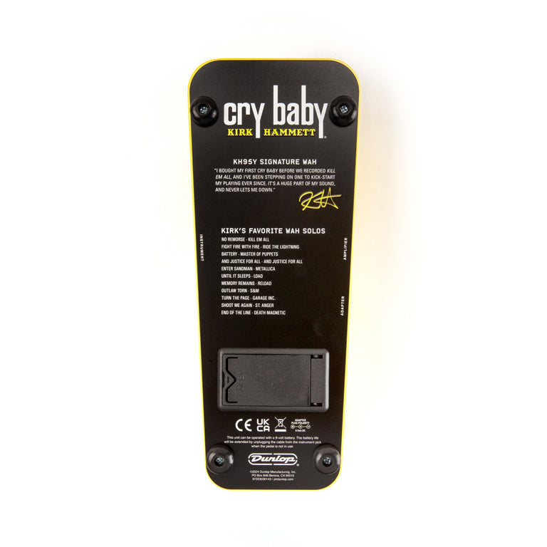 Dunlop Kirk Hammett Cry Baby Wah Yellow Sparkle KH95Y