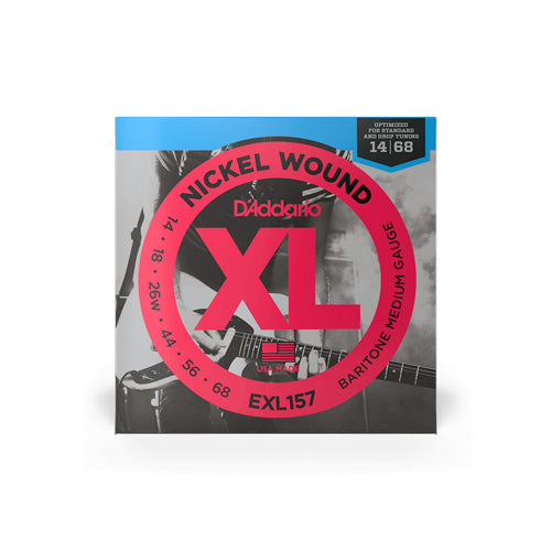 D'Addario EXL157 Nickel Wound Baritone Electric Guitar Strings - Medium 14-68