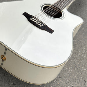 2024 Takamine GD37CE-12 PW 12-String Acoustic-Electric Pearl White w/Gig Bag