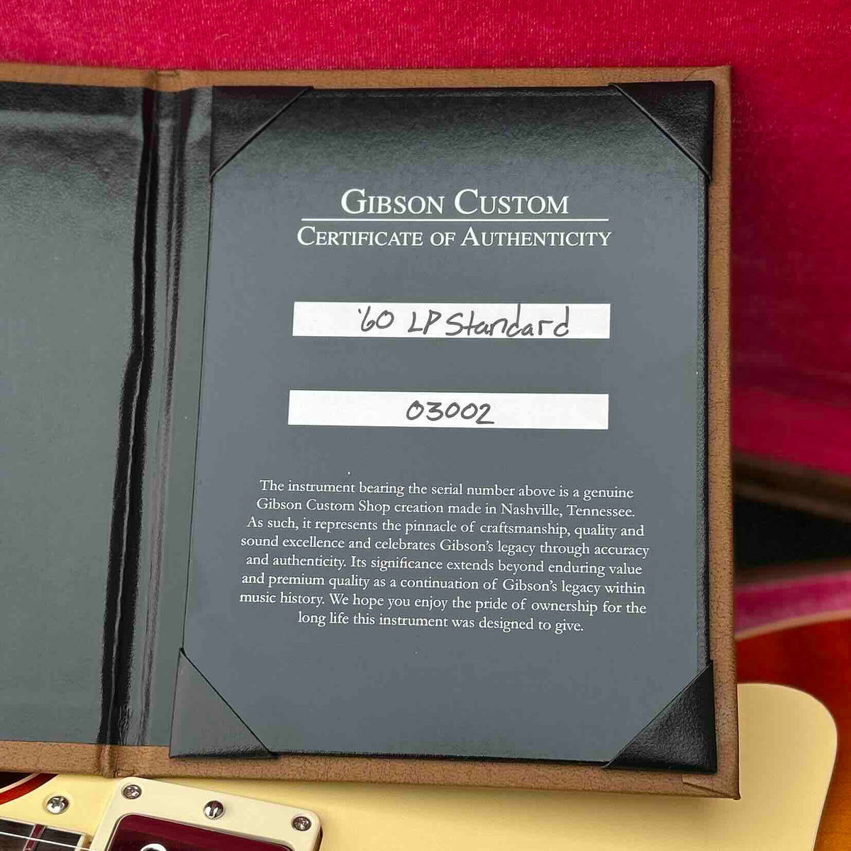 2022 Gibson Custom Shop 1960 Les Paul Standard VOS Reissue Cherry - W/Case