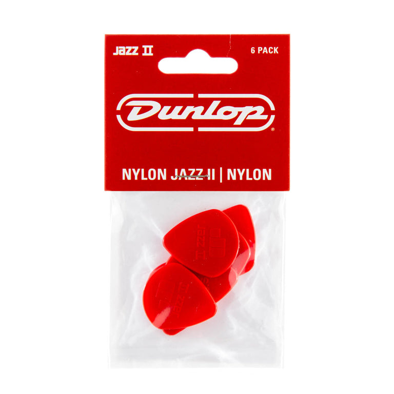 Jim Dunlop 47P2N Jazz II 1.18mm Semi-Round-Tip Nylon Guitar Pick Pack 6-Pack