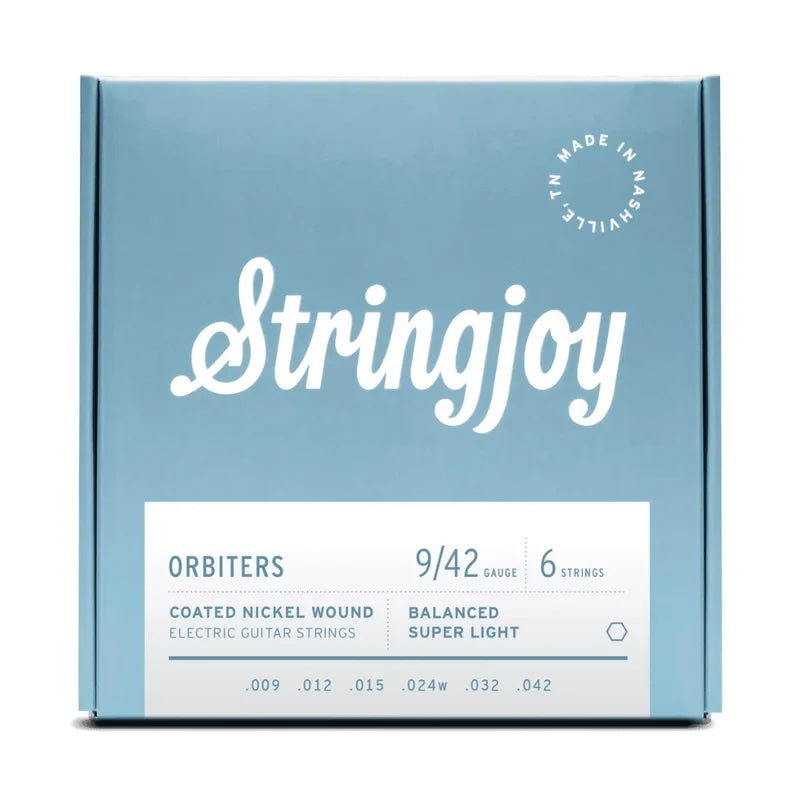 Stringjoy Balanced Super Light Gauge (9-42) Coated Nickel Wound Electric Guitar Strings SJ-OR0942