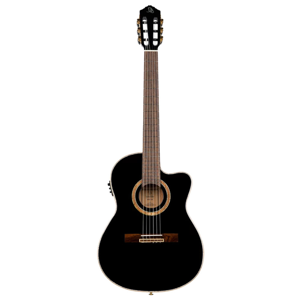 Ortega Performer Series RCE138-T4BK Thinline Acoustic Electric Nylon Black w/Bag