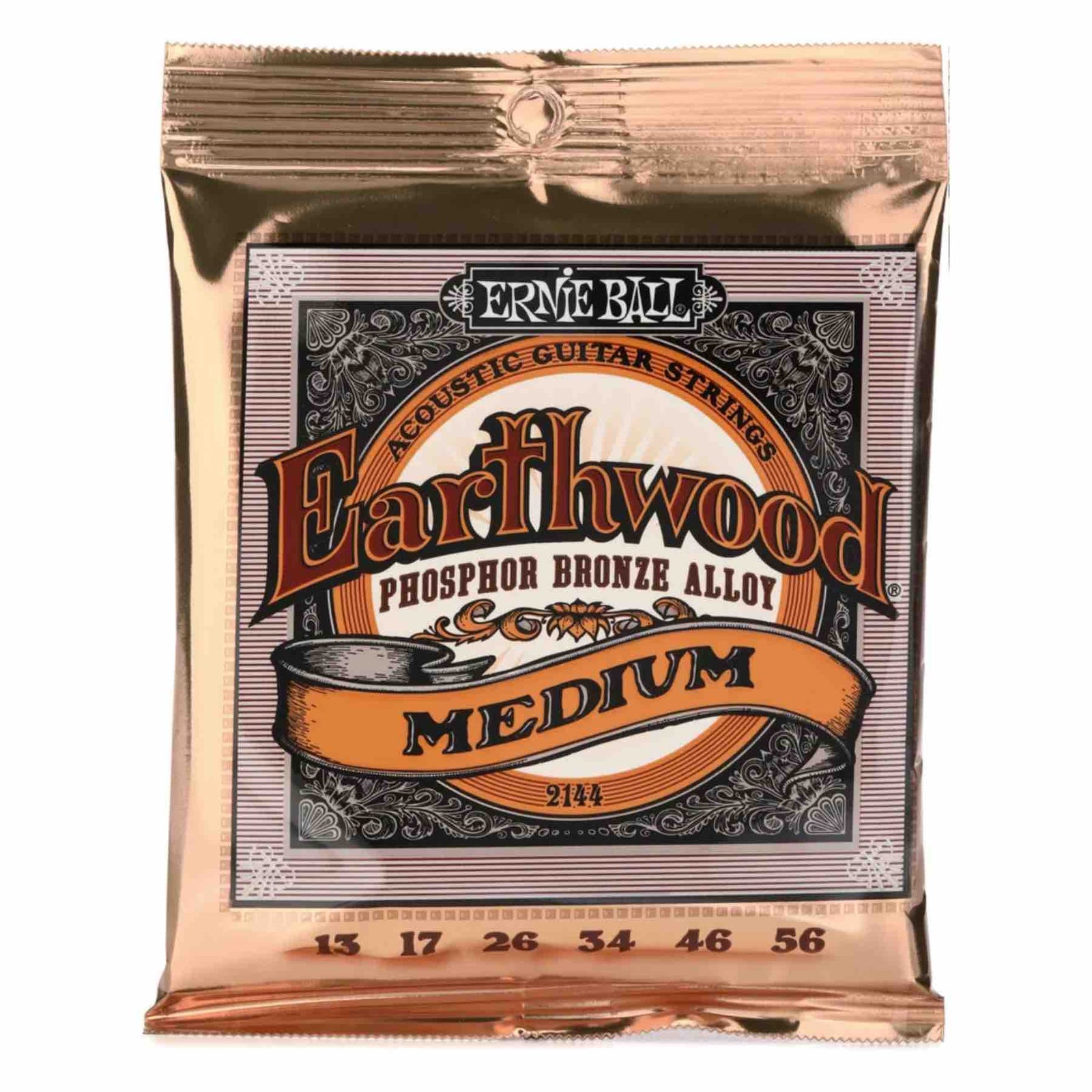 Ernie Ball Earthwood Phosphor Bronze Medium Acoustic Strings 13-56