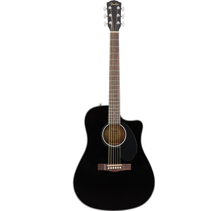 Fender CD-60SCE Dreadnought Acoustic Electric — Black