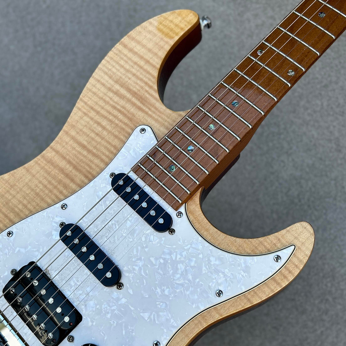 USED Sire Larry Carlton S7 FM Natural Stratocaster W/Case
