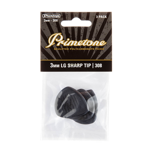 Dunlop Primetone Classic Large Sharp Tip Pick 3 Pack 477P-308