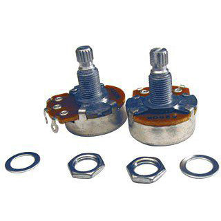 Profile 250K Pot A-Curve Split Shaft Potentiometer 2-Pack P120A-2