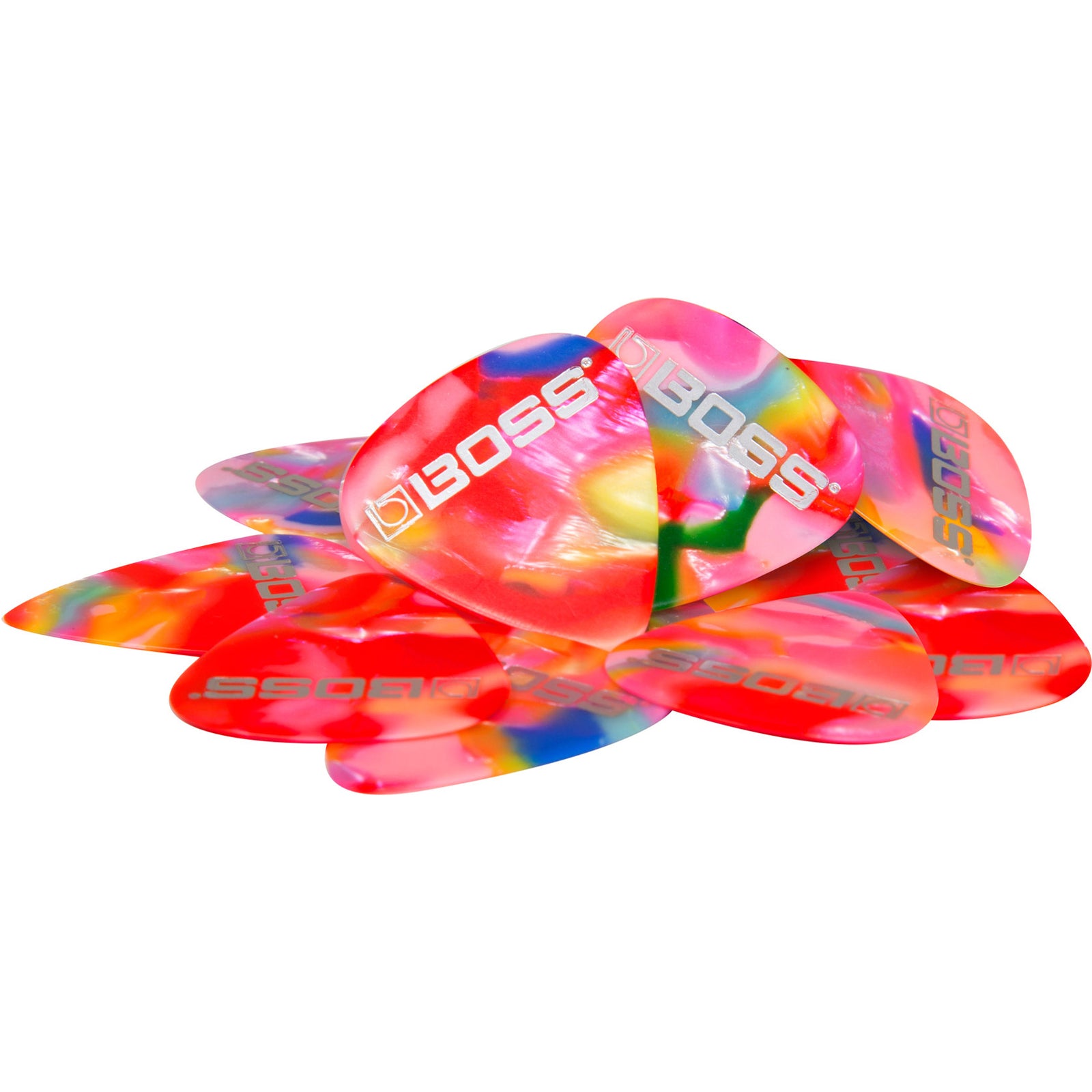Boss Celluloid Pick Thin MOSAIC 12 Pack BPK-12-MT
