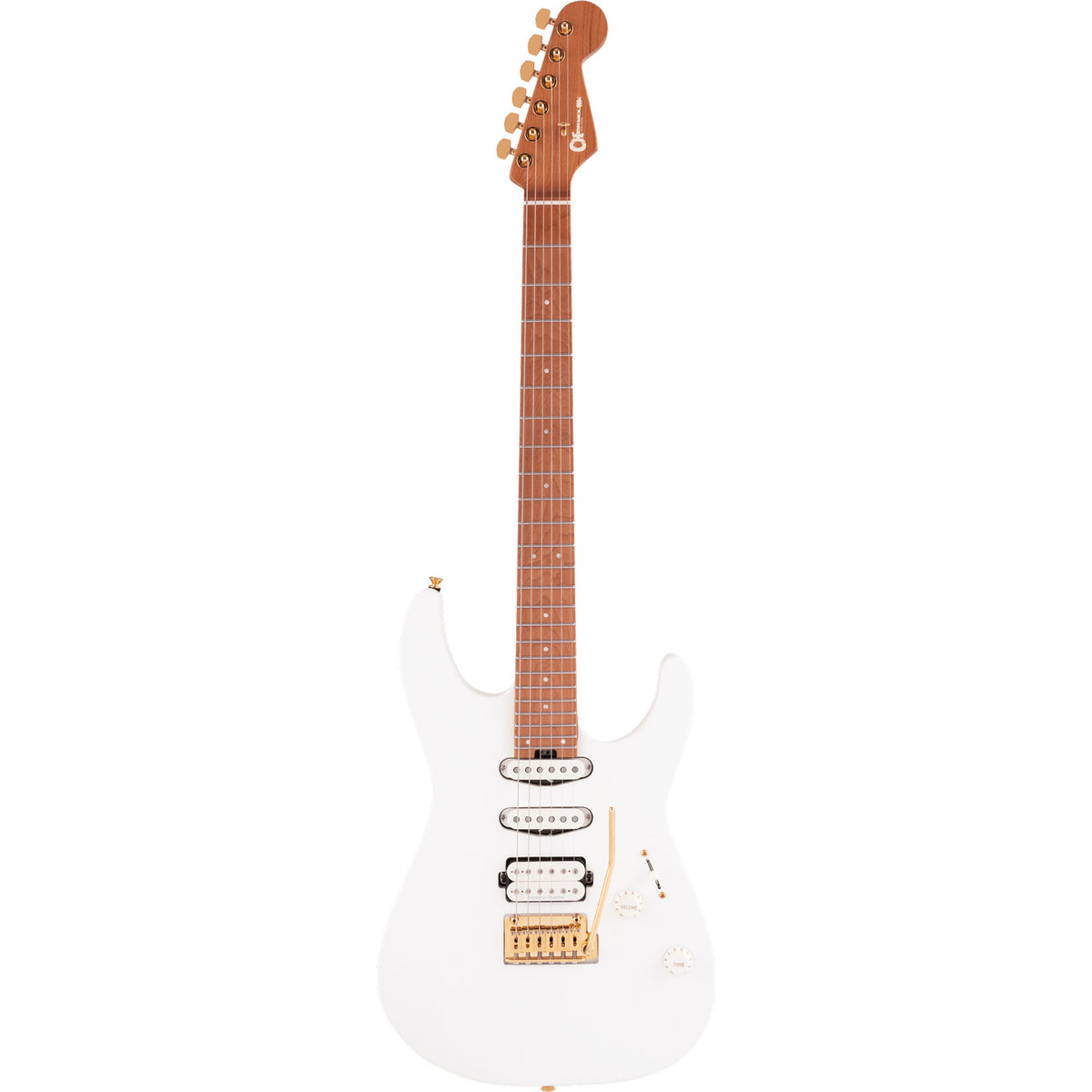 Charvel  Pro-Mod DK24 HSS 2PT Caramelized Maple Fingerboard Snow White