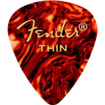 Fender 351 Shape Classic 12 Pick Pack Thin Tortoise Shell