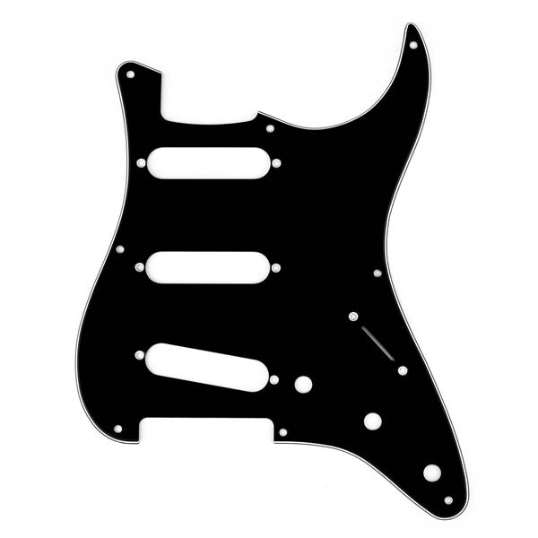 Fender Pickguard Stratocaster S/S/S 8-Hole 3-Ply Black