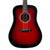 Maverick Guitars Acoustic Dreadnought Red w/Gig Bag MD-RD