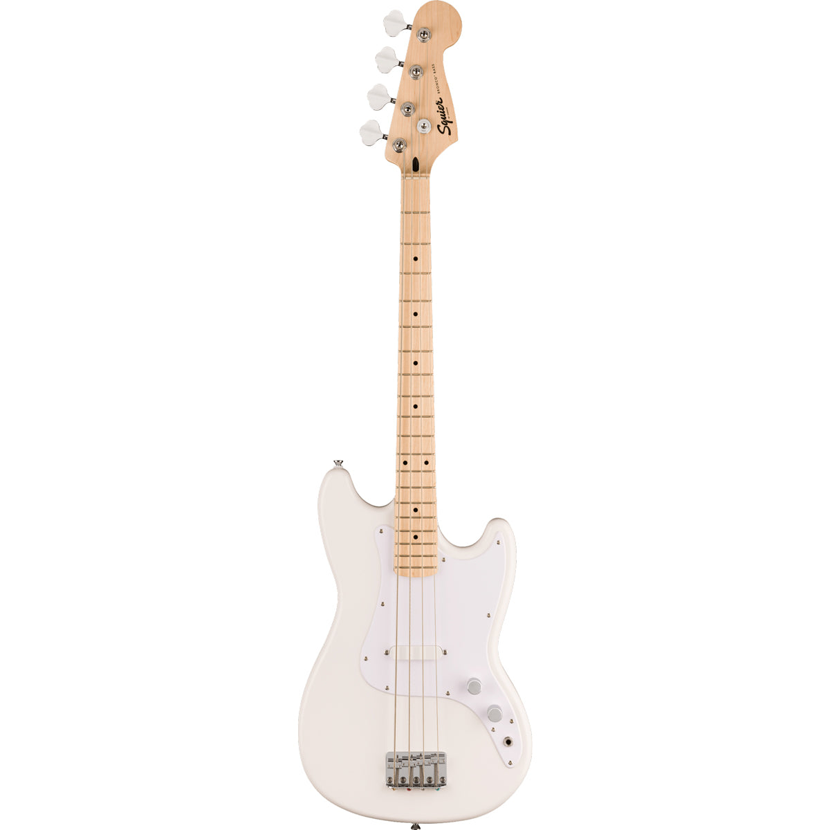 Squier Sonic Bronco Bass Maple Fingerboard White Pickguard Arctic White
