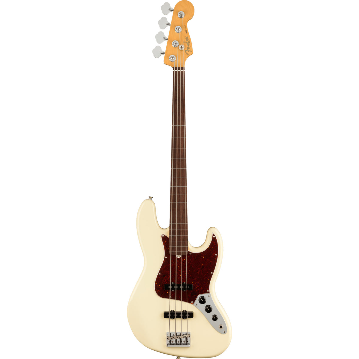 Fender American Professional II Jazz Bass Fretless Rosewood Fingerboard Olympic White