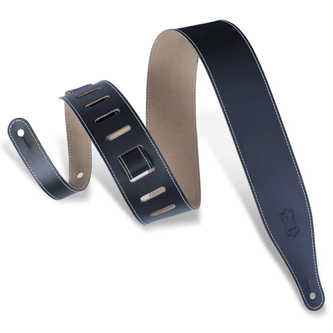 Levy's Leather Guitar Strap with Decorative Ends Black DM17-BLK