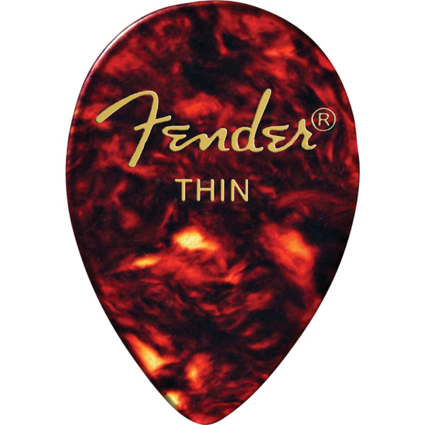 Fender Classic Celluloid Pick 358 Shape 12 Pack Shell Thin