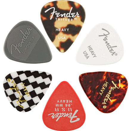 Fender 351 Material Medley Pick 6 Pack Heavy