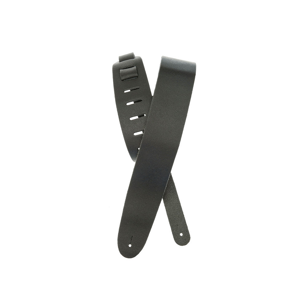 D'Addario Basic Classic Leather Guitar Strap Black 25BL00