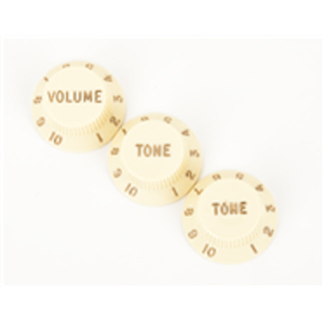 Fender Stratocaster Knobs (3) Aged White