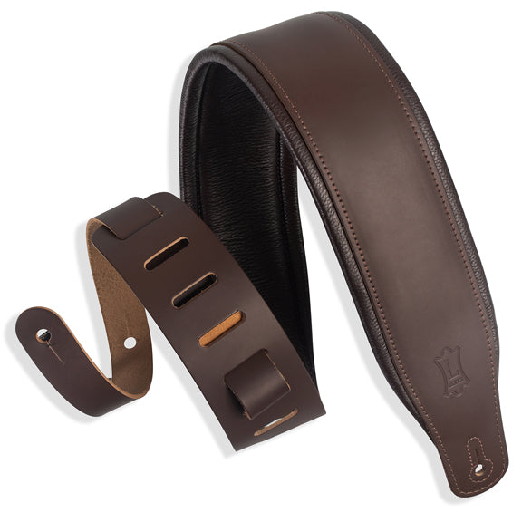 Levy's Favorite Padded Leather Guitar Strap Dark Brown M26PD-DBR_DBR